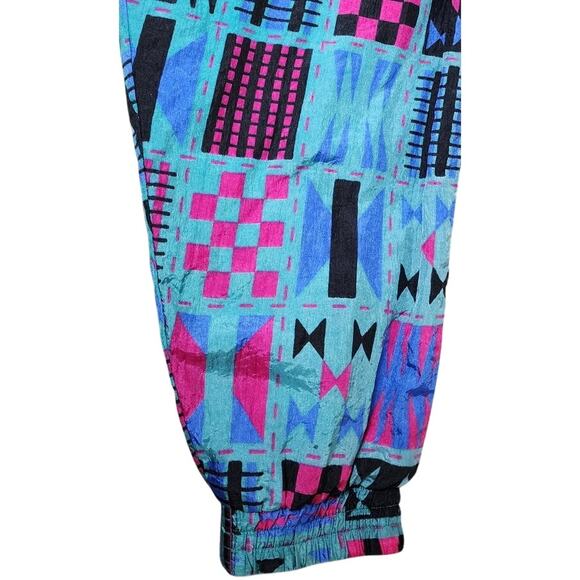 Lady Antigua VTG 90's Multicolor Geometrical Pattern Windbreaker Womens Med - Picture 3 of 15